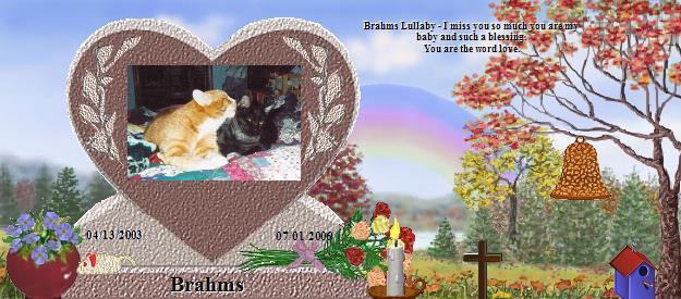 Brahms's Rainbow Bridge Pet Loss Memorial Residency Image