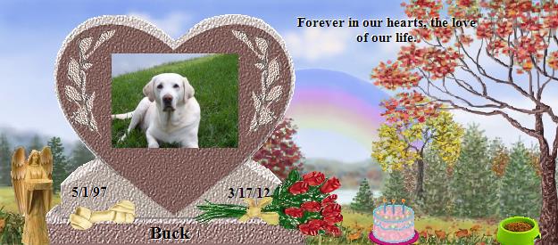 Buck's Rainbow Bridge Pet Loss Memorial Residency Image