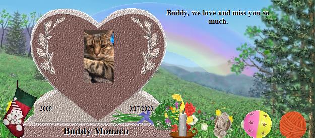Buddy Monaco's Rainbow Bridge Pet Loss Memorial Residency Image