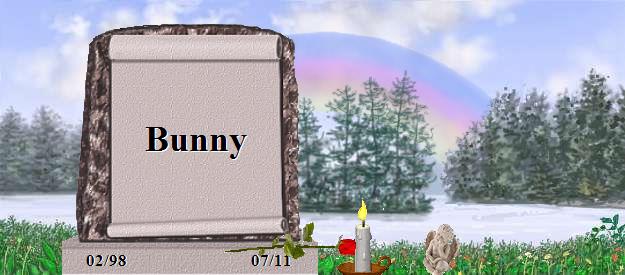 Bunny's Rainbow Bridge Pet Loss Memorial Residency Image