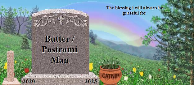 Butter / Pastrami Man's Rainbow Bridge Pet Loss Memorial Residency Image