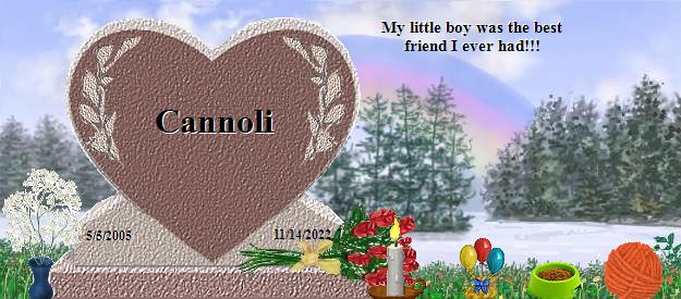 Cannoli's Rainbow Bridge Pet Loss Memorial Residency Image