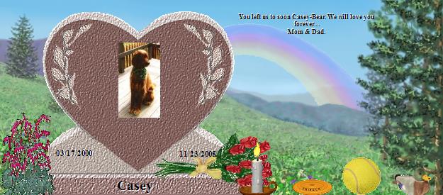 Casey's Rainbow Bridge Pet Loss Memorial Residency Image