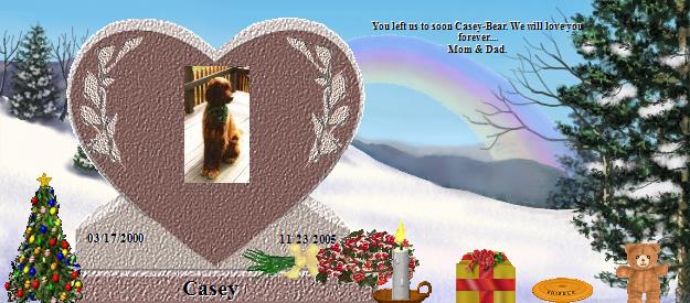 Casey's Rainbow Bridge Pet Loss Memorial Residency Image