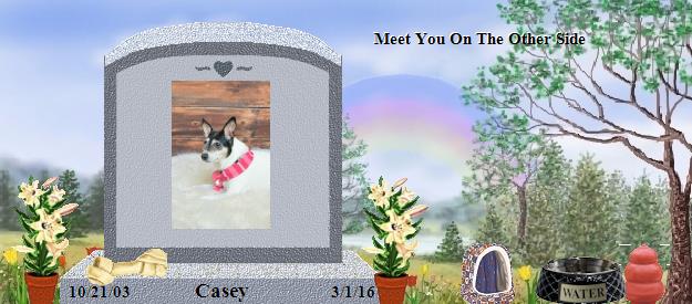 Casey's Rainbow Bridge Pet Loss Memorial Residency Image