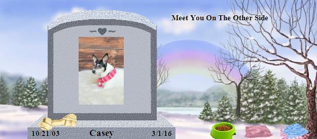 Casey's Rainbow Bridge Pet Loss Memorial Residency Image