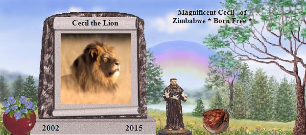 Cecil the Lion's Rainbow Bridge Pet Loss Memorial Residency Image