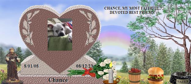 Chance's Rainbow Bridge Pet Loss Memorial Residency Image