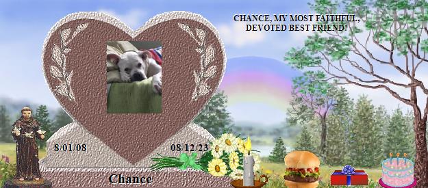 Chance's Rainbow Bridge Pet Loss Memorial Residency Image