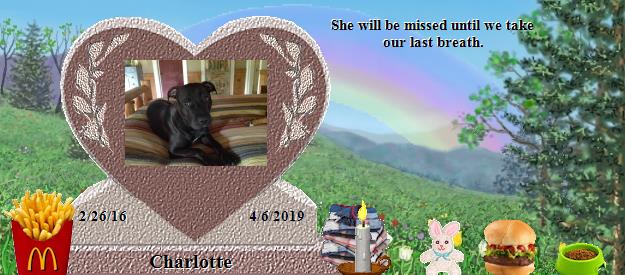 Charlotte's Rainbow Bridge Pet Loss Memorial Residency Image