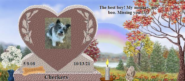 Checkers's Rainbow Bridge Pet Loss Memorial Residency Image