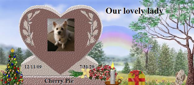 Cherry Pie's Rainbow Bridge Pet Loss Memorial Residency Image