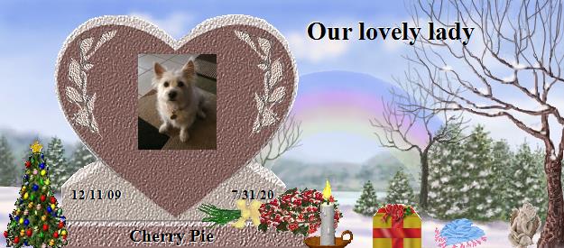 Cherry Pie's Rainbow Bridge Pet Loss Memorial Residency Image