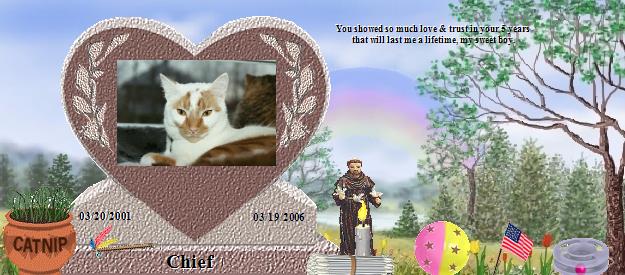 Chief's Rainbow Bridge Pet Loss Memorial Residency Image