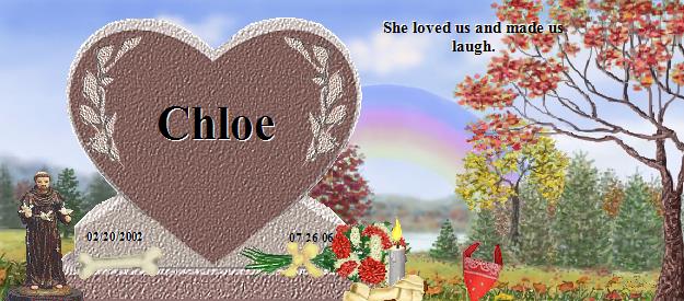 Chloe's Rainbow Bridge Pet Loss Memorial Residency Image