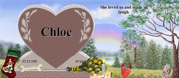 Chloe's Rainbow Bridge Pet Loss Memorial Residency Image