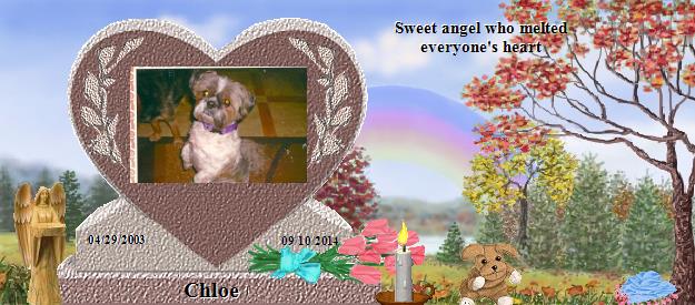 Chloe's Rainbow Bridge Pet Loss Memorial Residency Image