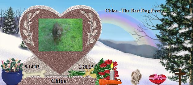 Chloe's Rainbow Bridge Pet Loss Memorial Residency Image