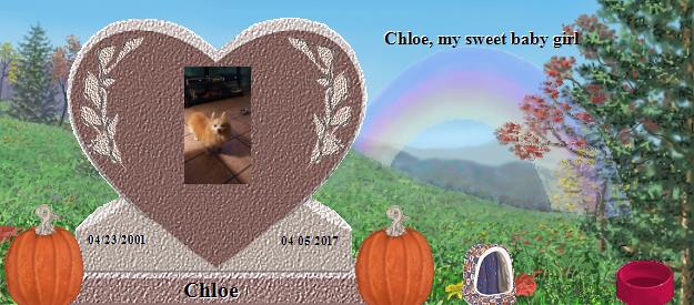 Chloe's Rainbow Bridge Pet Loss Memorial Residency Image