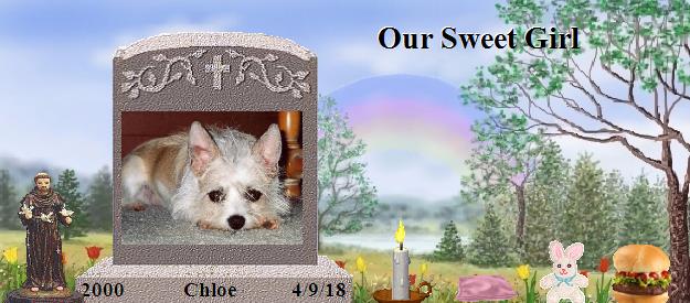 Chloe's Rainbow Bridge Pet Loss Memorial Residency Image