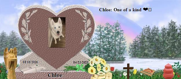 Chloe's Rainbow Bridge Pet Loss Memorial Residency Image