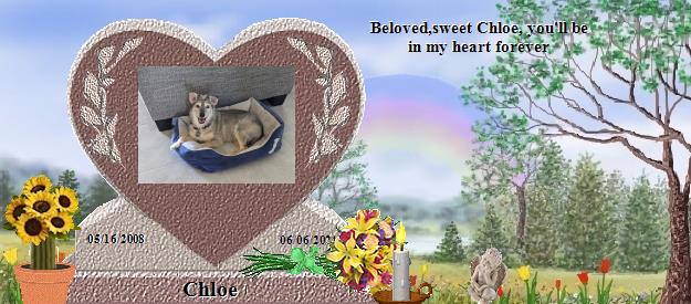 Chloe's Rainbow Bridge Pet Loss Memorial Residency Image