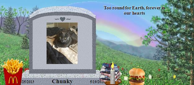 Chunky's Rainbow Bridge Pet Loss Memorial Residency Image
