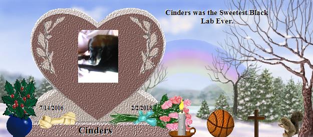 Cinders's Rainbow Bridge Pet Loss Memorial Residency Image