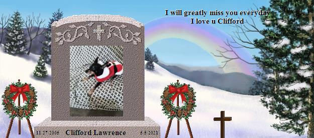 Clifford Lawrence's Rainbow Bridge Pet Loss Memorial Residency Image