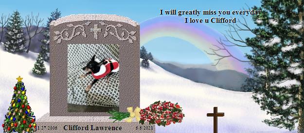 Clifford Lawrence's Rainbow Bridge Pet Loss Memorial Residency Image