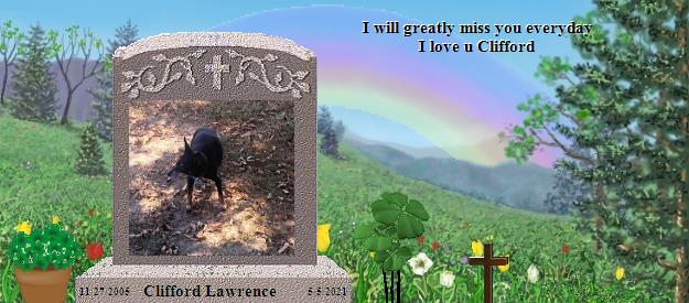 Clifford Lawrence's Rainbow Bridge Pet Loss Memorial Residency Image