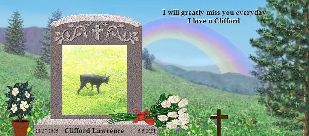 Clifford Lawrence's Rainbow Bridge Pet Loss Memorial Residency Image