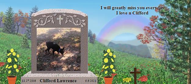 Clifford Lawrence's Rainbow Bridge Pet Loss Memorial Residency Image
