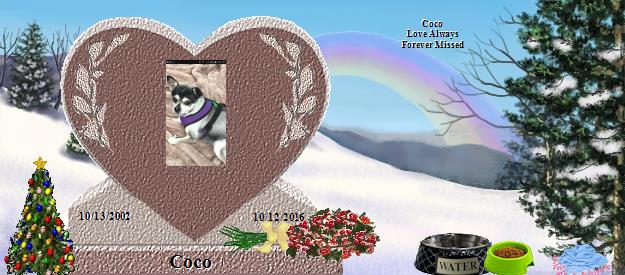 Coco's Rainbow Bridge Pet Loss Memorial Residency Image