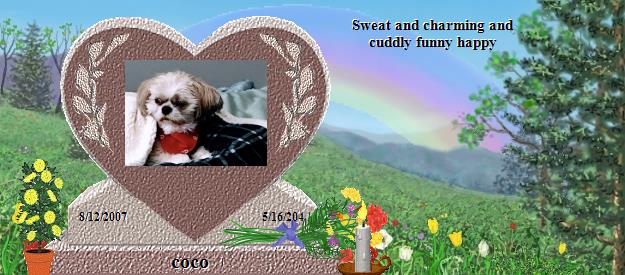 coco's Rainbow Bridge Pet Loss Memorial Residency Image