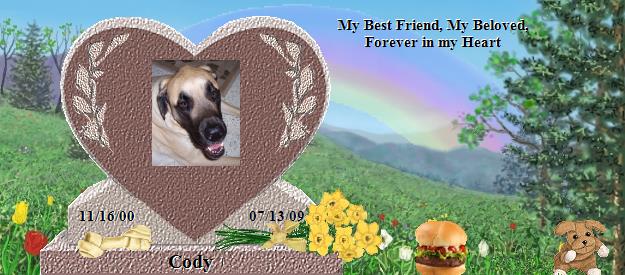 Cody's Rainbow Bridge Pet Loss Memorial Residency Image