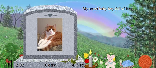 Cody's Rainbow Bridge Pet Loss Memorial Residency Image