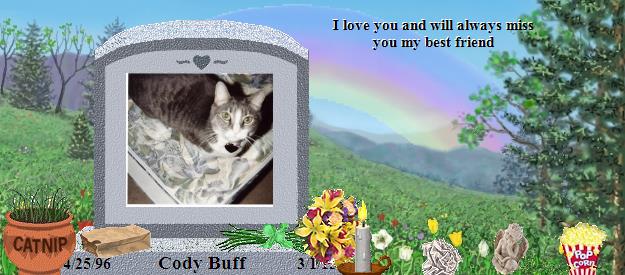 Cody Buff's Rainbow Bridge Pet Loss Memorial Residency Image