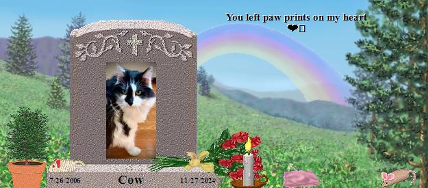 Cow's Rainbow Bridge Pet Loss Memorial Residency Image