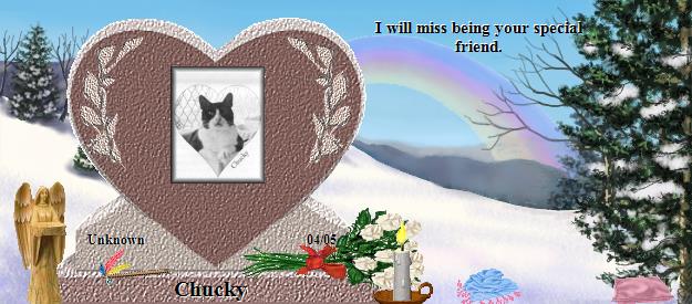 Chucky's Rainbow Bridge Pet Loss Memorial Residency Image