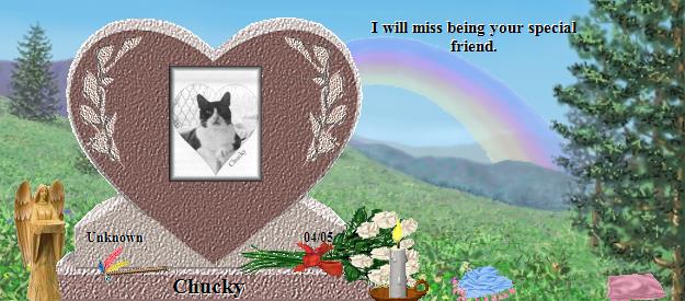 Chucky's Rainbow Bridge Pet Loss Memorial Residency Image