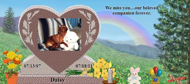 Daisy's Rainbow Bridge Pet Loss Memorial Residency Image