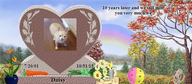 Daisy's Rainbow Bridge Pet Loss Memorial Residency Image