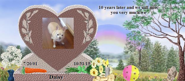 Daisy's Rainbow Bridge Pet Loss Memorial Residency Image