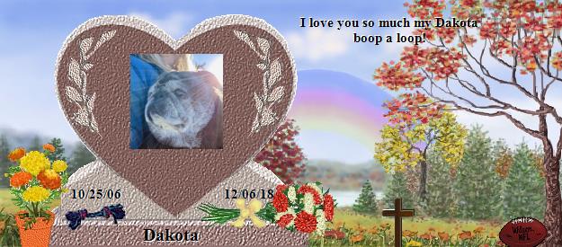 Dakota's Rainbow Bridge Pet Loss Memorial Residency Image