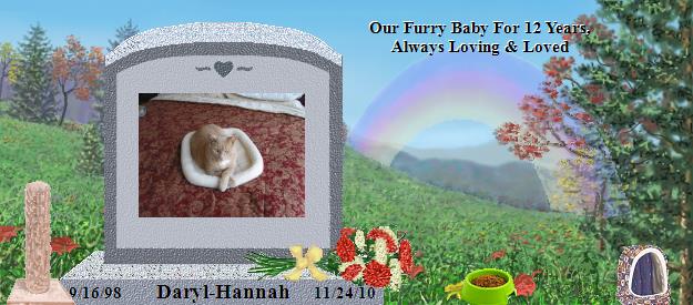 Daryl-Hannah's Rainbow Bridge Pet Loss Memorial Residency Image