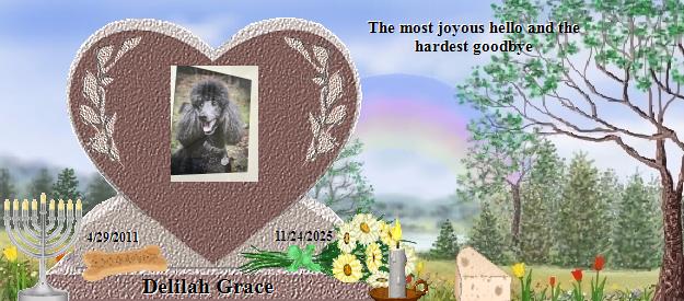 Delilah Grace's Rainbow Bridge Pet Loss Memorial Residency Image