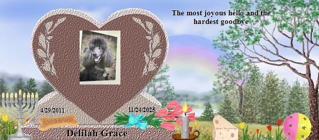 Delilah Grace's Rainbow Bridge Pet Loss Memorial Residency Image