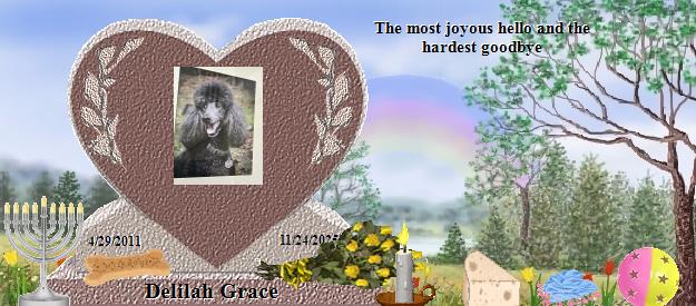 Delilah Grace's Rainbow Bridge Pet Loss Memorial Residency Image
