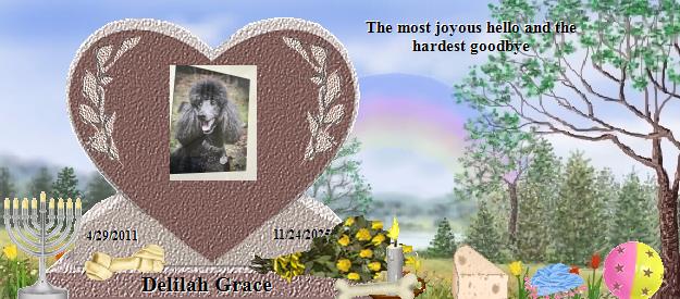 Delilah Grace's Rainbow Bridge Pet Loss Memorial Residency Image